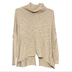 Aerie Woman's Beige Open Back Cowl Neck Sweater Size XS